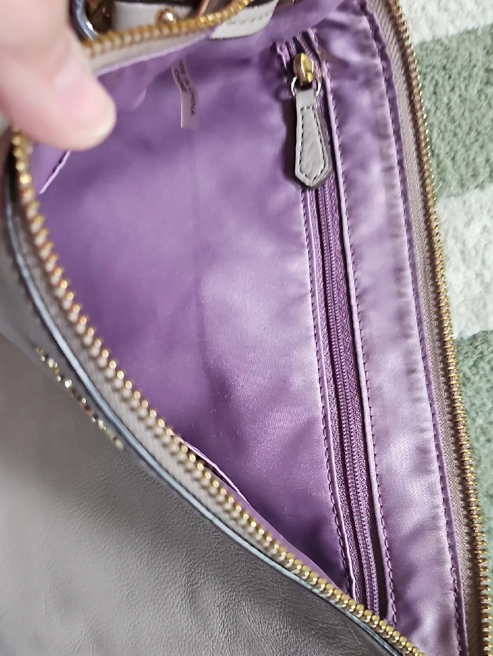 Coach Taupe Leather Slim Crossbody with Gold Hardware